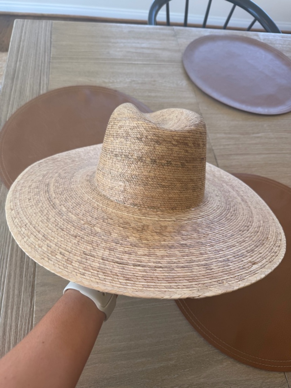 Lack Of Color Wide-Brim Straw Hat in Natural Tan